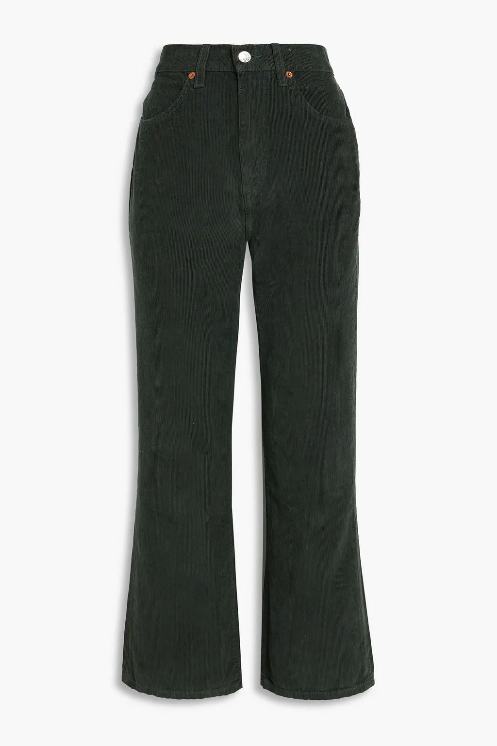 70s Loose Flare RE/DONE Corduroy Flare Pants, Emerald