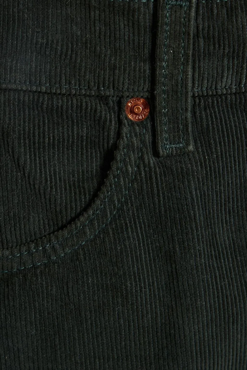 70s Loose Flare RE/DONE Corduroy Flare Pants, Emerald