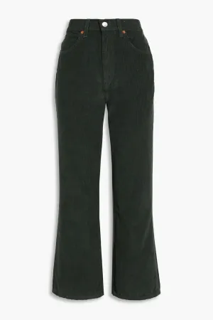70s Loose Flare RE/DONE Corduroy Flare Pants, Emerald