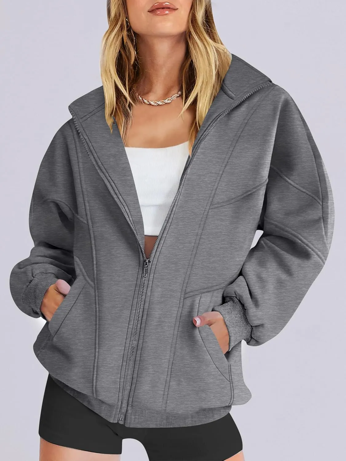 ANRABESS Women's Oversized Full Zip Up Sweatshirts Jacket 2025 Fall Fleece Long Sleeve Hoodies Outfit