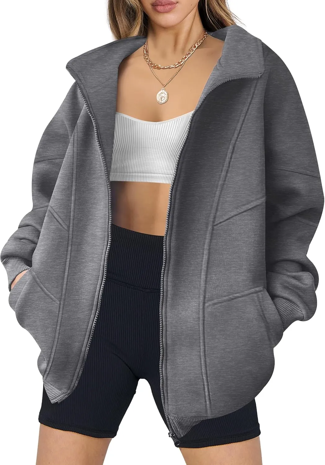 ANRABESS Women's Oversized Full Zip Up Sweatshirts Jacket 2025 Fall Fleece Long Sleeve Hoodies Outfit