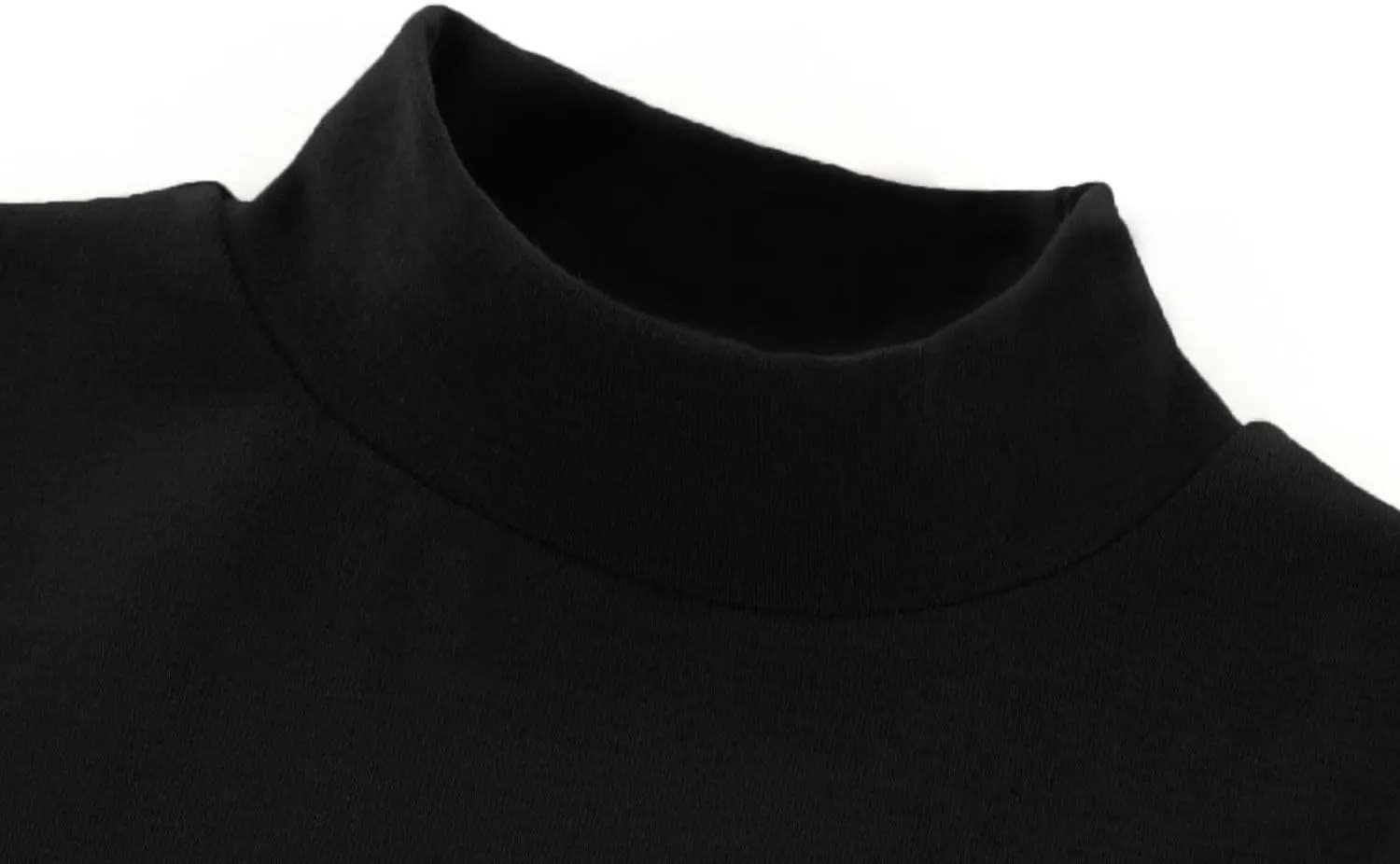 Boys Girls Turtleneck Long Sleeve Soft Cotton Mock Neck Shirt Solid Color Basic Tee Tops, Size 2T-12 Years