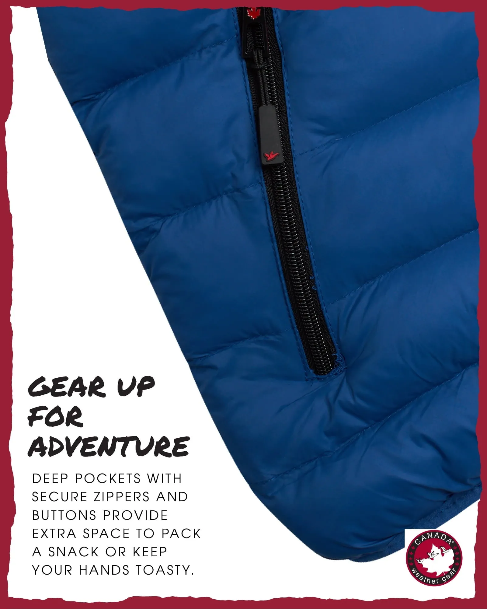 CANADA WEATHER GEAR Men's Puffer Jacket - Lightweight Nylon Packable Winter Coat for Men (M-XXL)