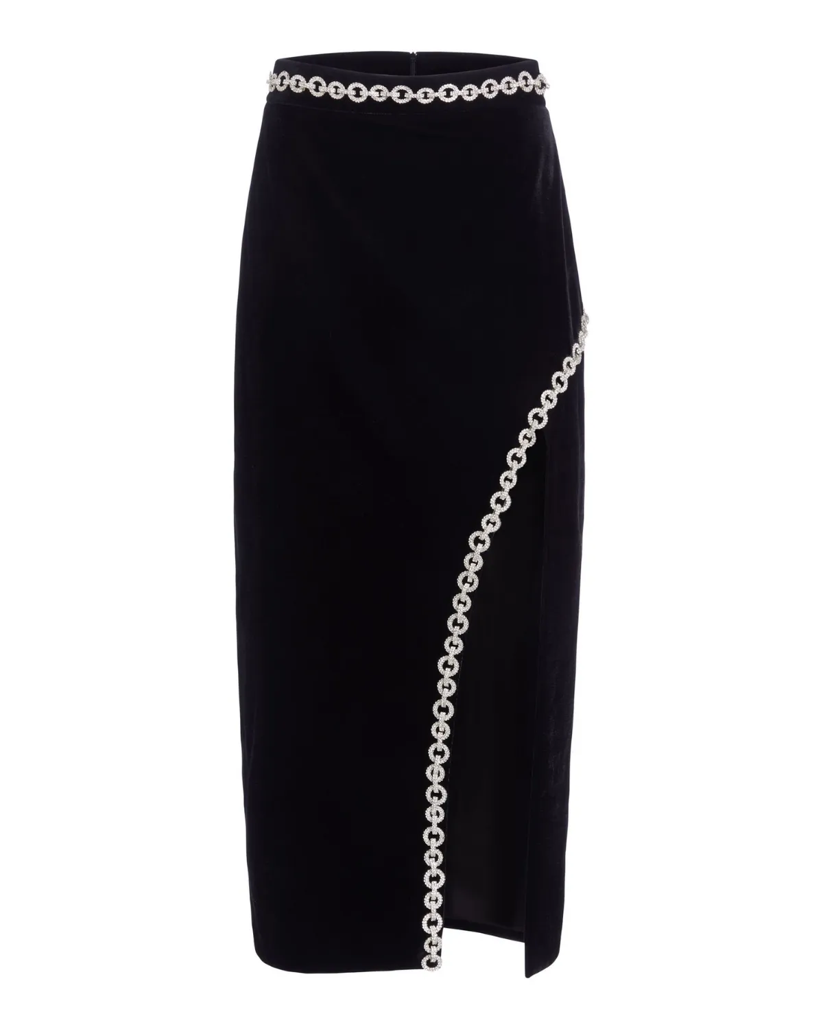Crystal Chain Midi Skirt