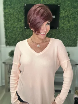 Drop Shoulder Long Sleeve Thermal Top