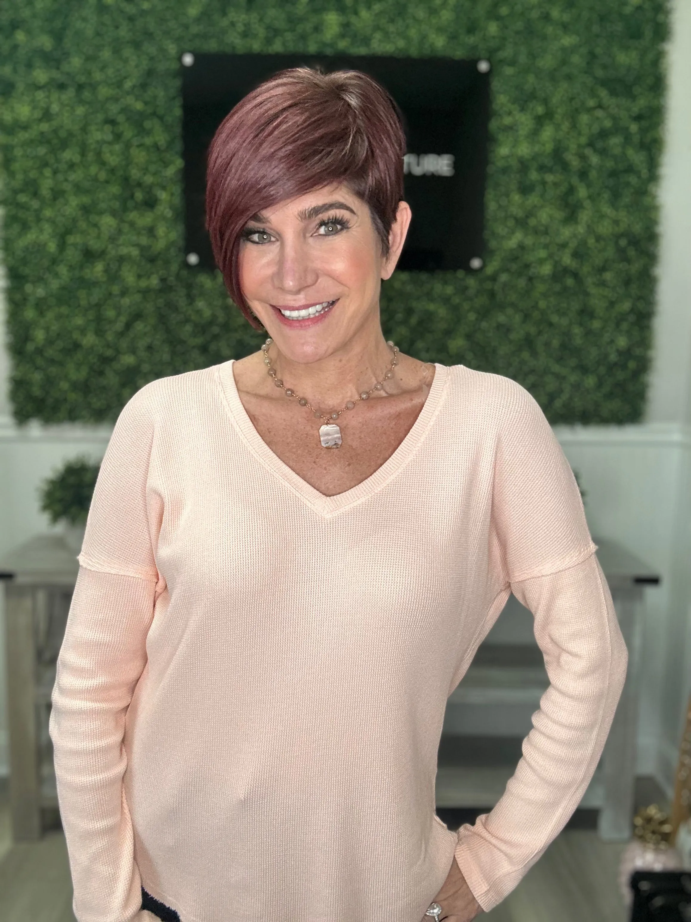 Drop Shoulder Long Sleeve Thermal Top
