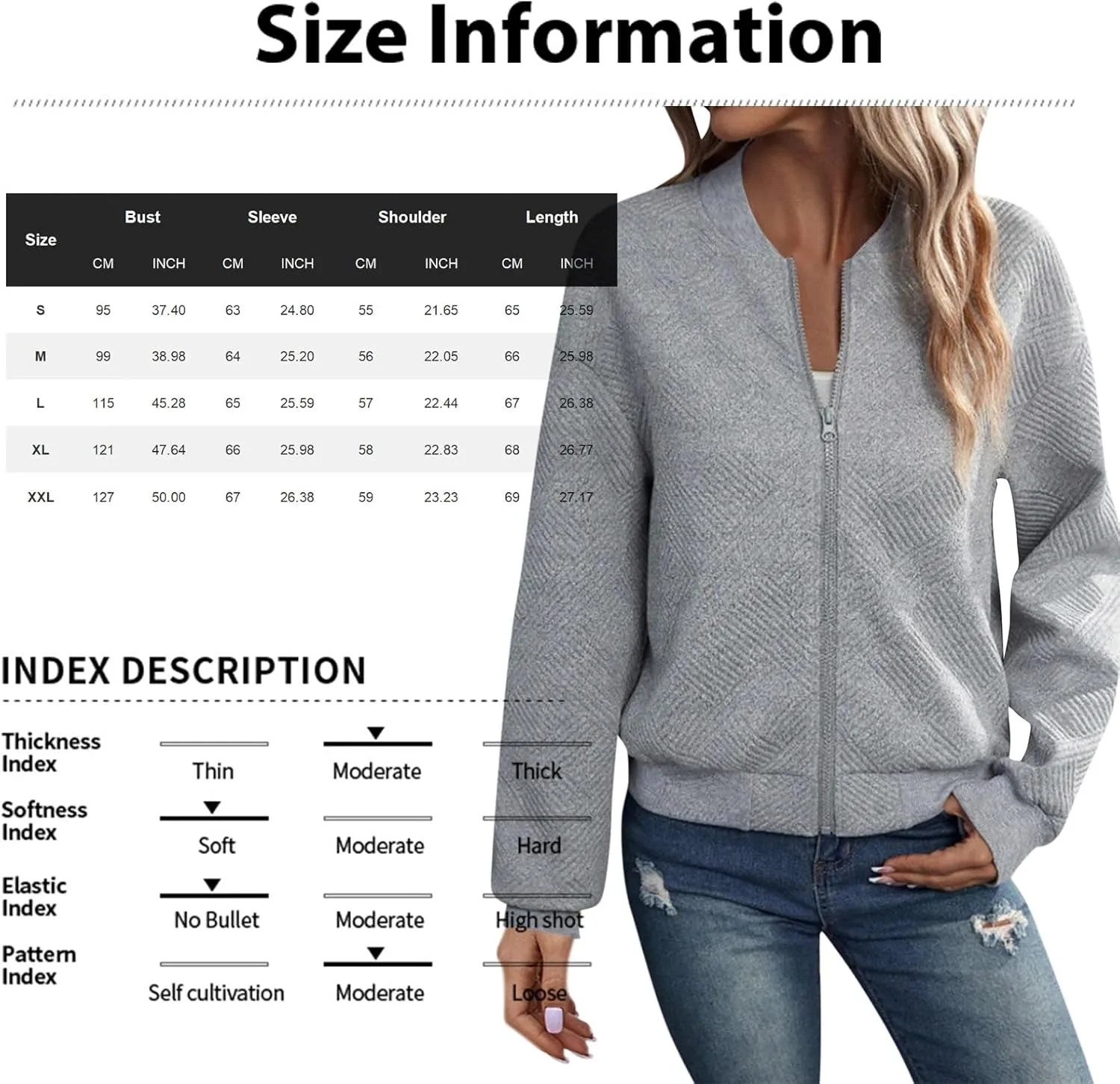 Fleece Jackets for Women Lightweight Full Zip Bomber Jacket Soft Long Sleeve Zip Up Hoodies Crew Neck Sweatshirt