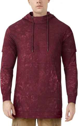 Hat and Beyond Mens Hoodie Hipster Longline Short Sleeve Hooded Sweatshirt Sweater Top