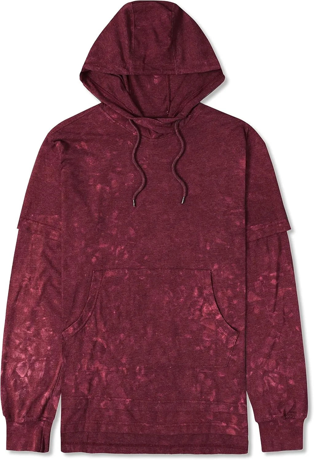 Hat and Beyond Mens Hoodie Hipster Longline Short Sleeve Hooded Sweatshirt Sweater Top