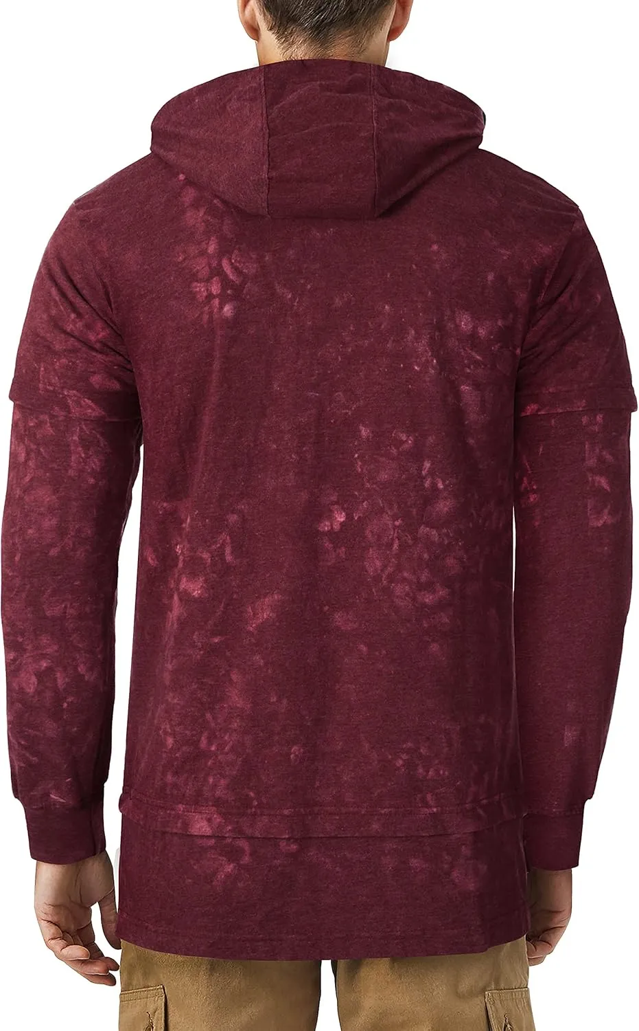Hat and Beyond Mens Hoodie Hipster Longline Short Sleeve Hooded Sweatshirt Sweater Top