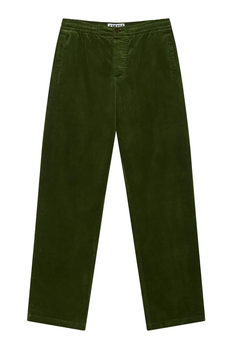 Komodo ANDRO Corduroy Trousers in Pine Green