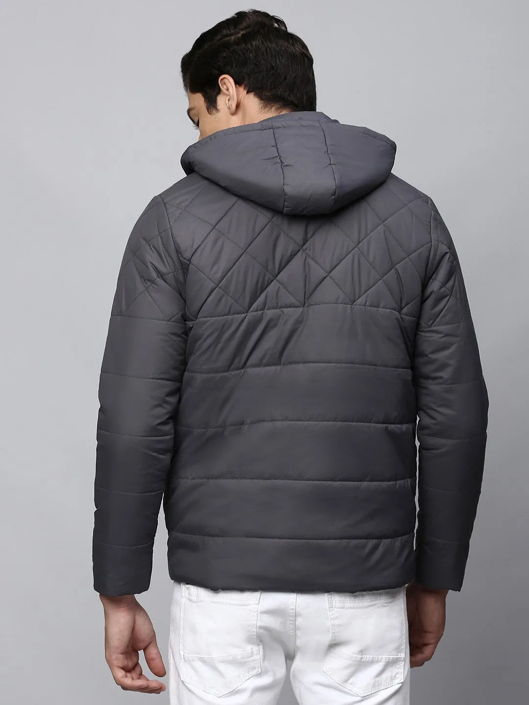 Mens Long-Sleeve Jacket - Lightweight Casual Winterwear  (Anthra)