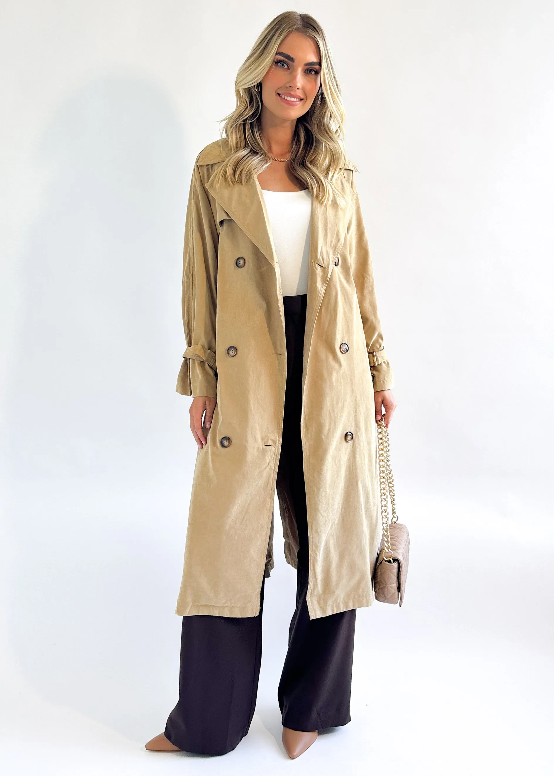 Monique Trench Coat - Beige