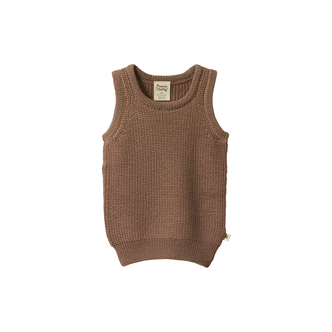 Nature Baby Merino Knit Vest - Sparrow Chunky Knit