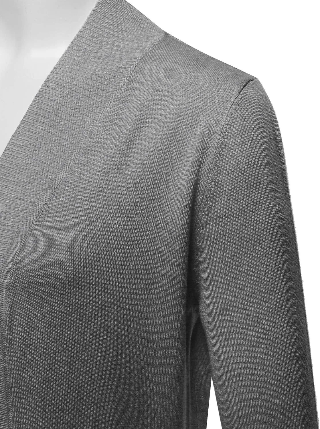 STARJJ Womens Soft Stetchy Knit Longline Open Front Sweater Cardigan with Pockets (S-3X)