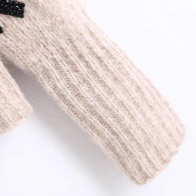 Sweet Solid  Knitted Sweaters