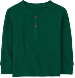 The Children's Place Baby Toddler Boys Long Sleeve Thermal Henley Top