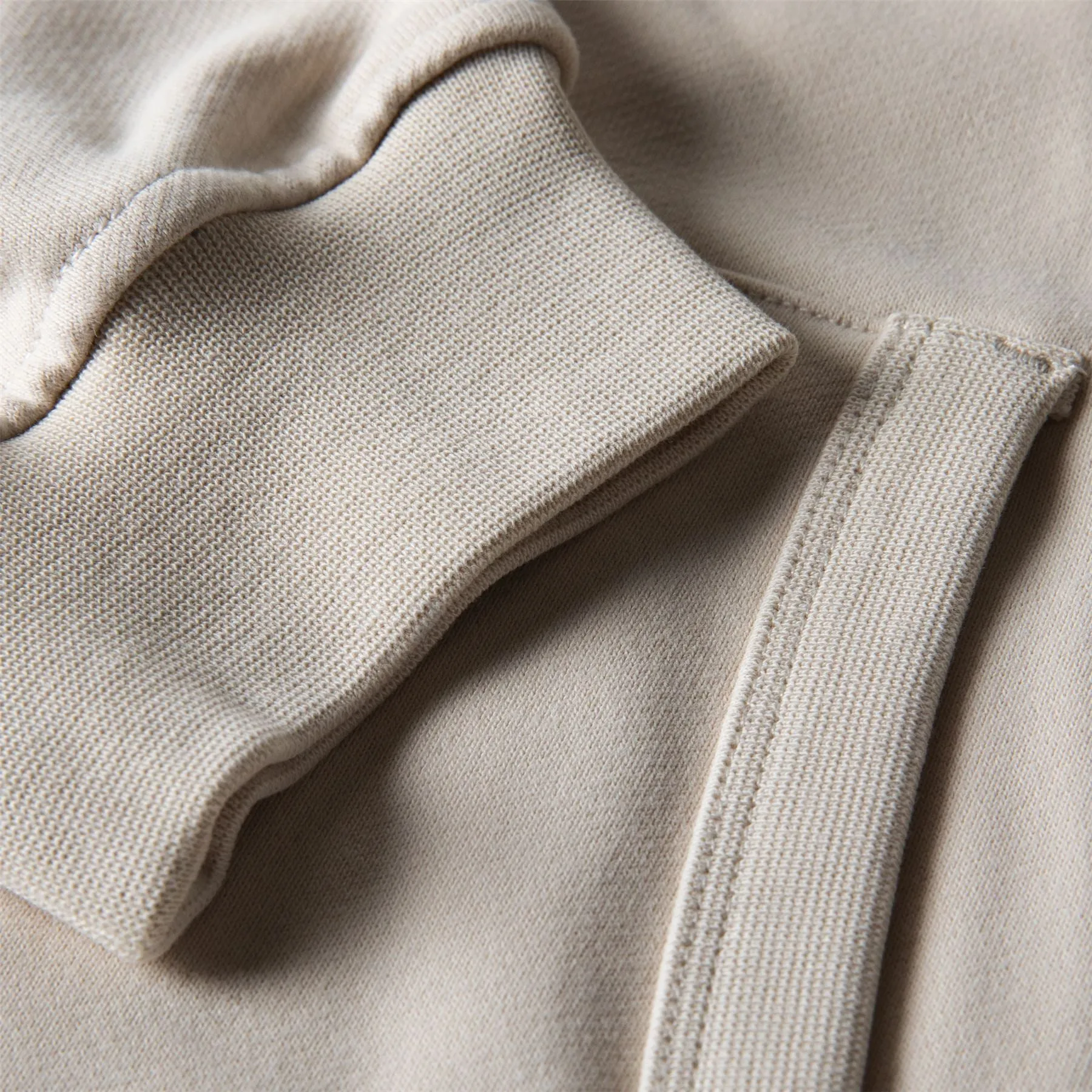 Unisex Oversized Disruptive Luxury Frenchterry Hoodie Stone - AW24