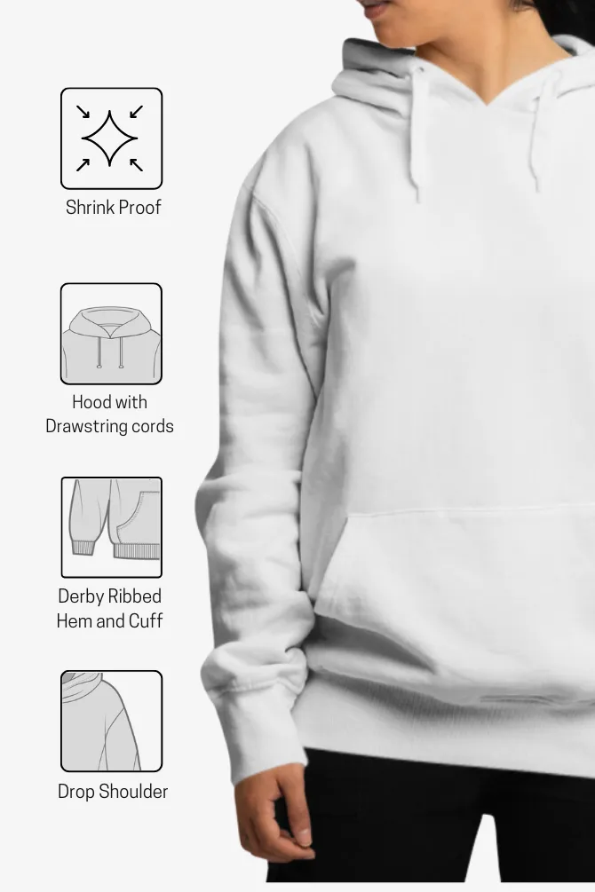White Oversized Hoodie for women